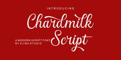 Chardmilk Script Font Poster 2