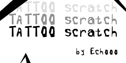Tattoo Scratch Font Poster 1