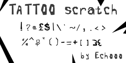 Tattoo Scratch Font Poster 4