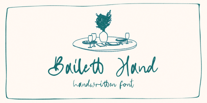 Bailett Hand Font Poster 1