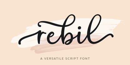 Rebil Script Font Poster 1