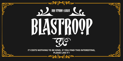 Blastroop Font Poster 15