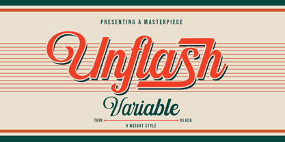 Unflash Variable Script Font Poster 13