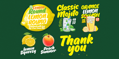 Lemon Round Font Poster 7