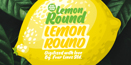 Lemon Round Fuente Póster 1