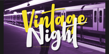 Vintage Night Font Poster 1