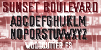 Sunset Boulevard Complete Font Fuente Póster 3