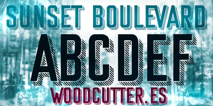 Sunset Boulevard Complete Font Fuente Póster 6