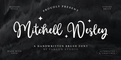Mitchell Wesley Font Poster 1