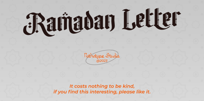 Ramadan Letter Font Poster 11