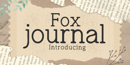 Fox Journal Font Poster 1