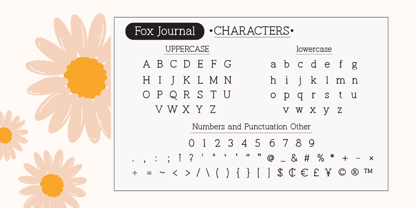 Fox Journal Font Poster 7