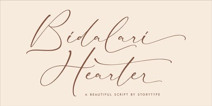 Bidalari Hearter Font Poster 1