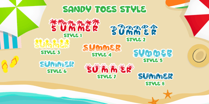 Sandy Toes Fuente Póster 10