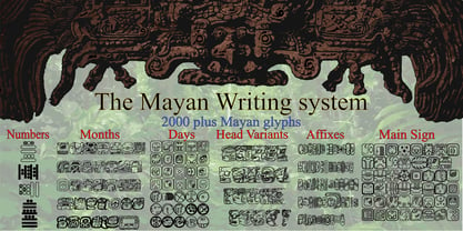 Mayan Back Affixes 1 Font Poster 4