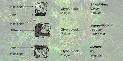 Mayan Back Affixes 1 Font Poster 3