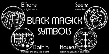 Black Magick Symbols Fuente Póster 1