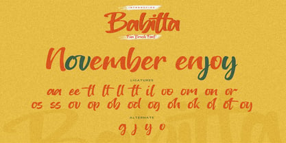 Babitta Font Poster 7