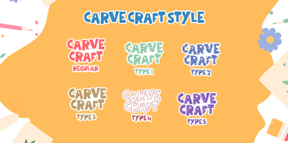 Carve Craft Font Poster 10