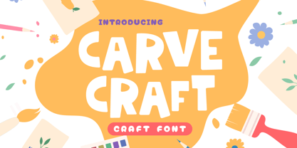 Carve Craft Font Poster 1