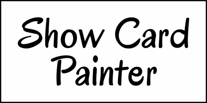 Show Card Painter JNL Font Poster 2