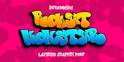 Roket Monster Graffiti Font Poster 1