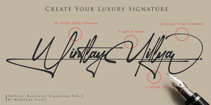 Jalliya Signature Font Poster 7
