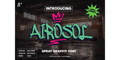 Airosol Spray Graffiti Font Font Poster 1