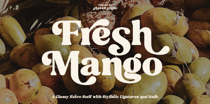 Fresh Mango Fuente Póster 1