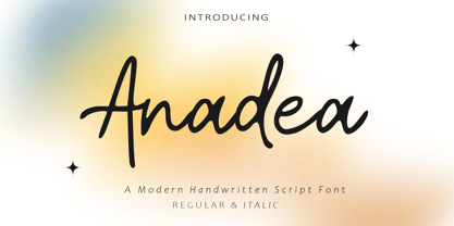 Anadea Font Poster 1