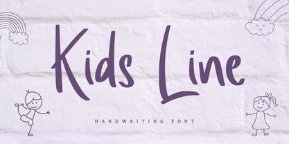 Kids Line Font Poster 1