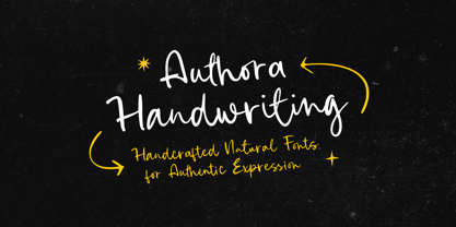 Authora Handwriting Font Poster 1