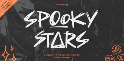 Spooky Stars Font Poster 1