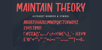 Maintain Theory Font Poster 3