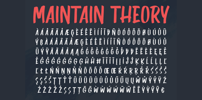 Maintain Theory Font Poster 4