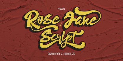 Rose jane script Font Poster 1