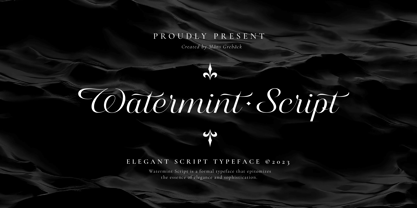 Watermint Script Font Poster 1