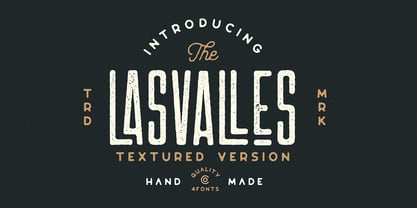 Las Valles Textured Font Poster 9