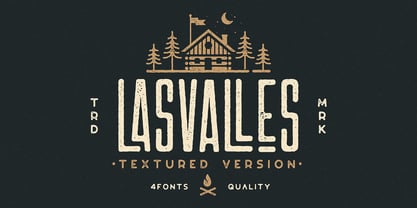 Las Valles Textured Font Poster 1