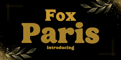 Fox Paris Font Poster 1