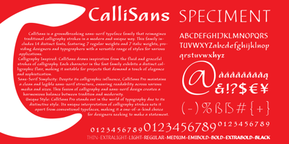CalliSans Variable Font Poster 2