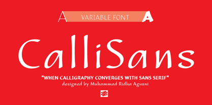 CalliSans Variable Font Poster 1