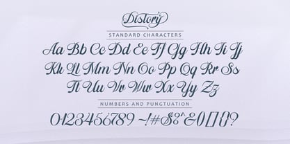 Distory Script Font Poster 8