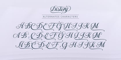 Distory Script Font Poster 10
