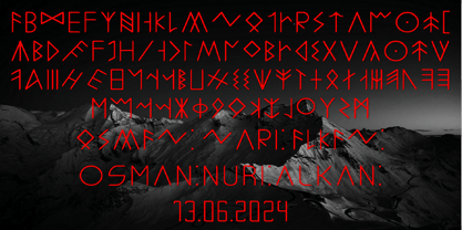 Ongunkan Alpine Runes Font Poster 1