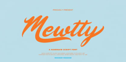 Mewtty Font Poster 1