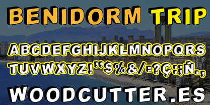 Benidorm Trip Font Poster 3