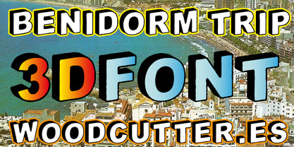 Benidorm Trip Font Poster 1