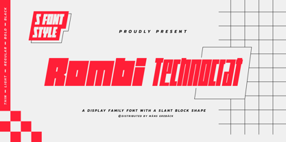 Rombi Technocrat Font Poster 1