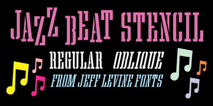 Jazz Beat Stencil JNL Font Poster 1